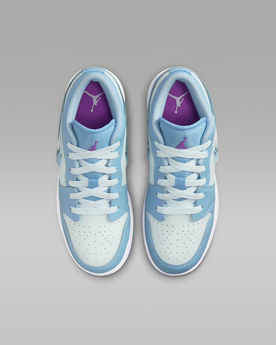 Blue pink and purple jordans sales